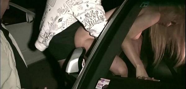  Facial cum in public street sex gang bang dogging orgy through a car window